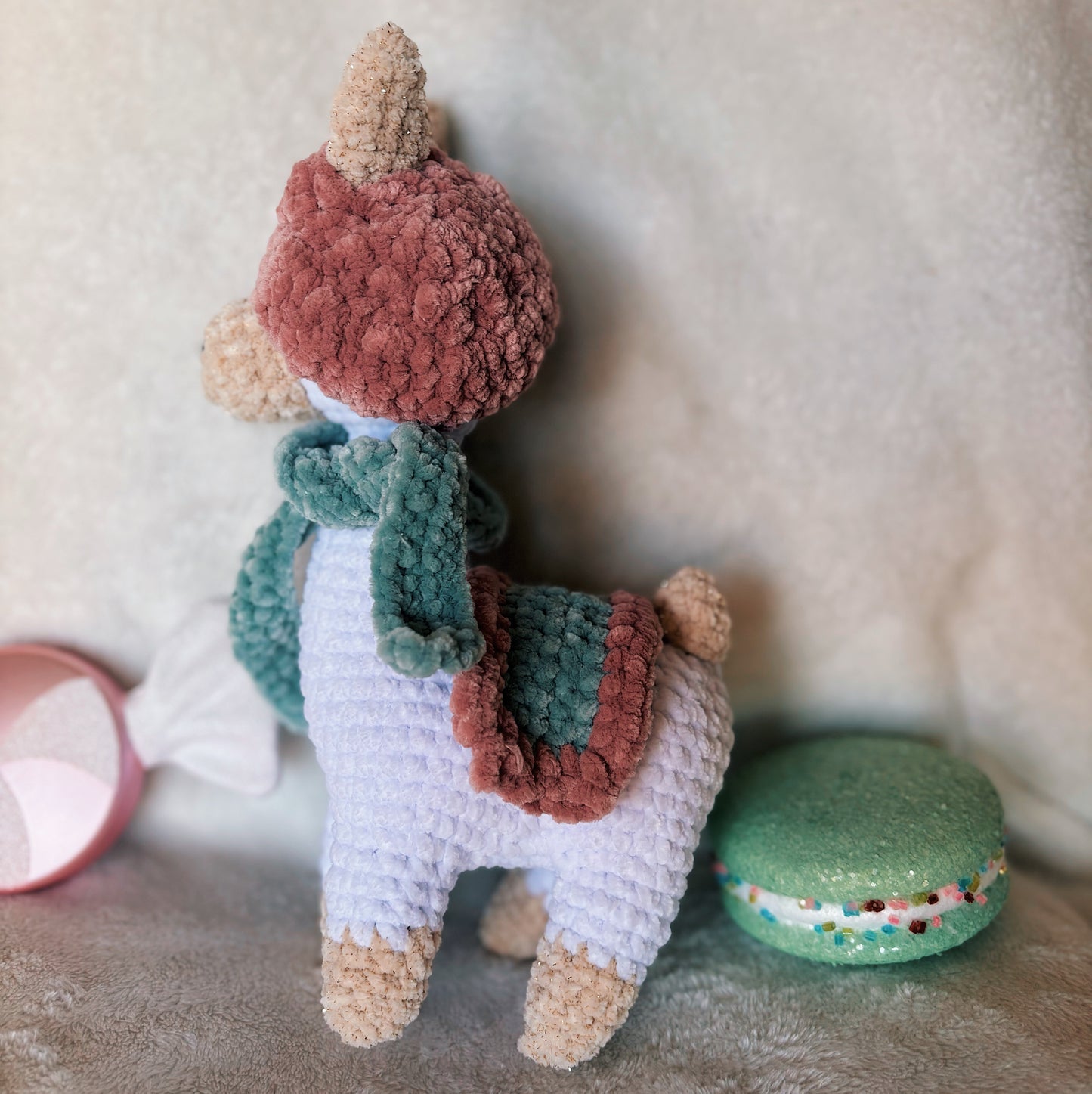 Llama crochet reading buddy