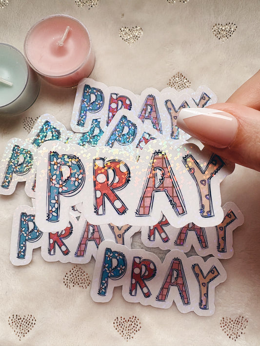 Trendy pray sticker