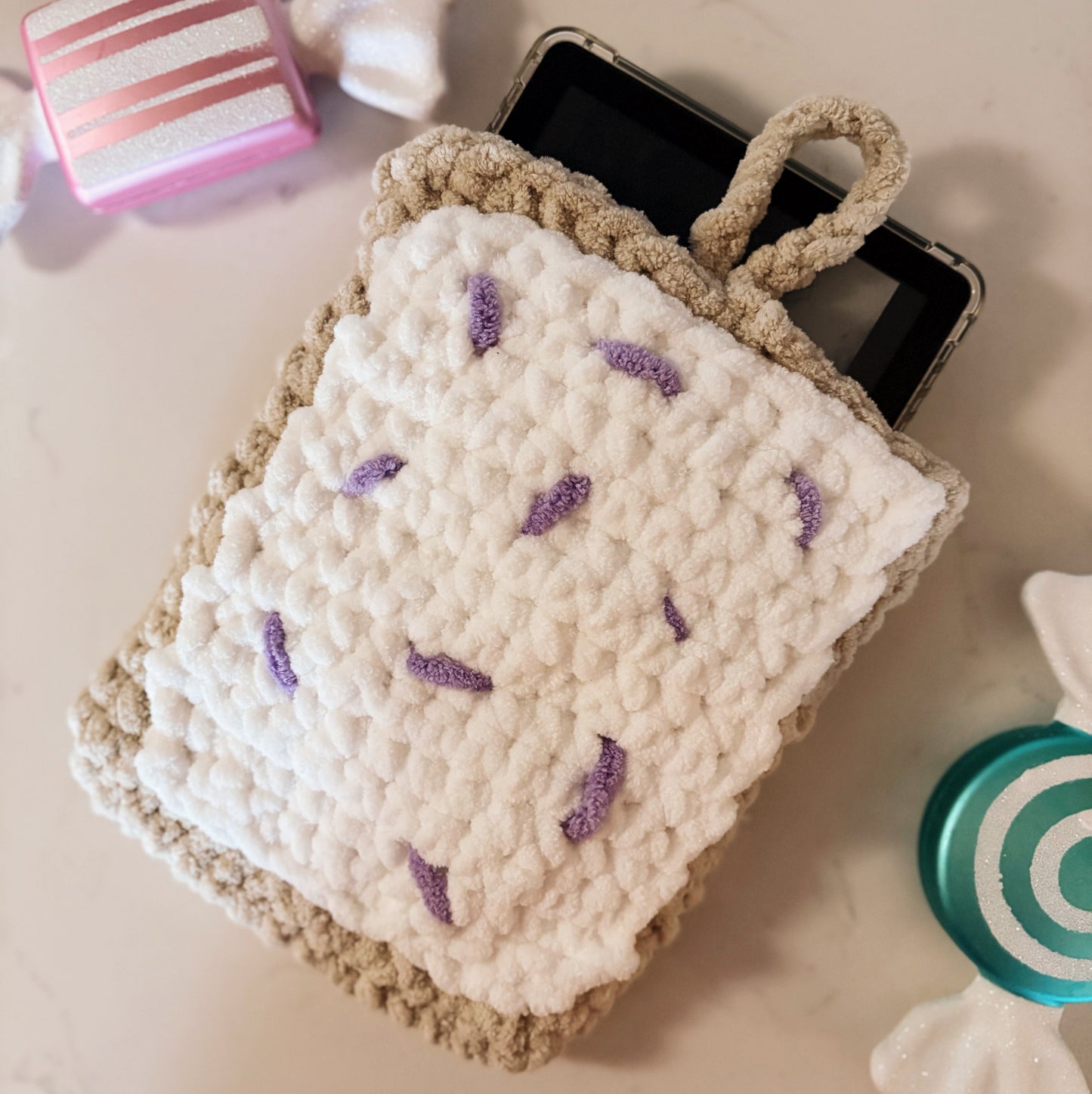 Crochet poptart kindle sleeve