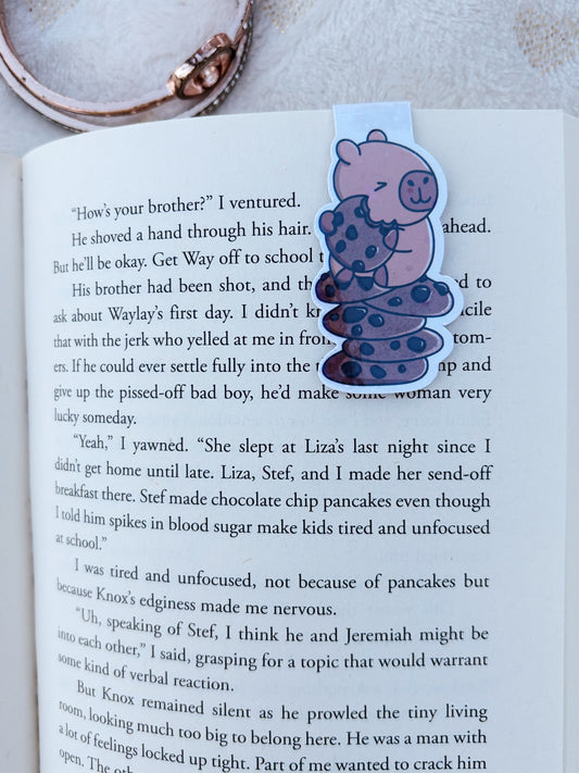 Capybara and cookies magnetic bookmark