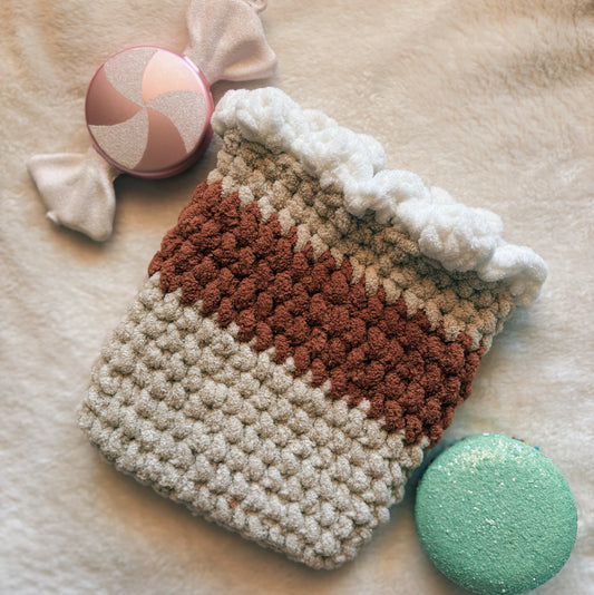 Pumpkin spice latte crochet kindle sleeve