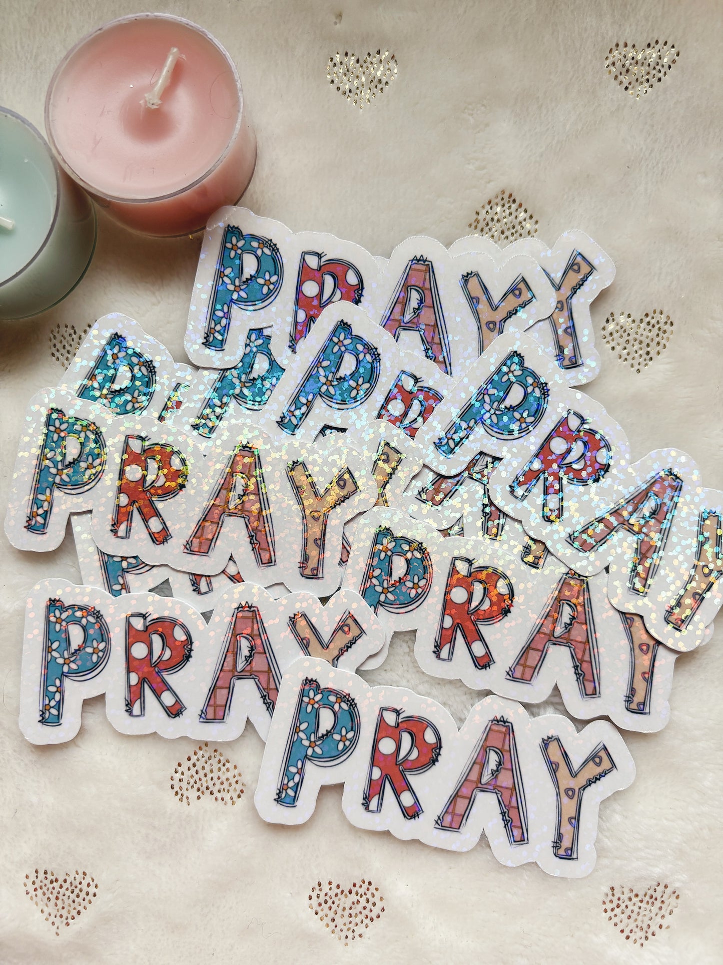 Trendy pray sticker