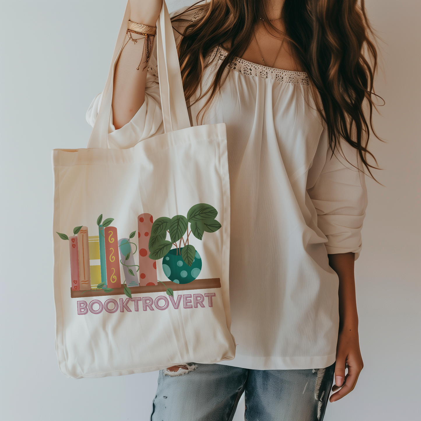 Booktrovert tote bag