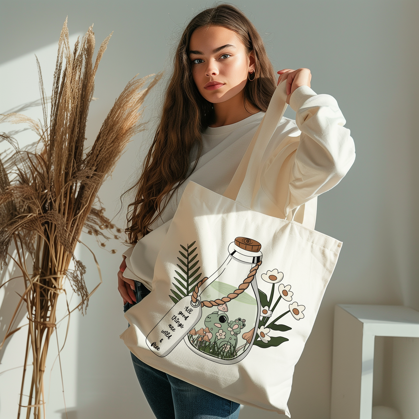 All the good things are wild and free tote bag