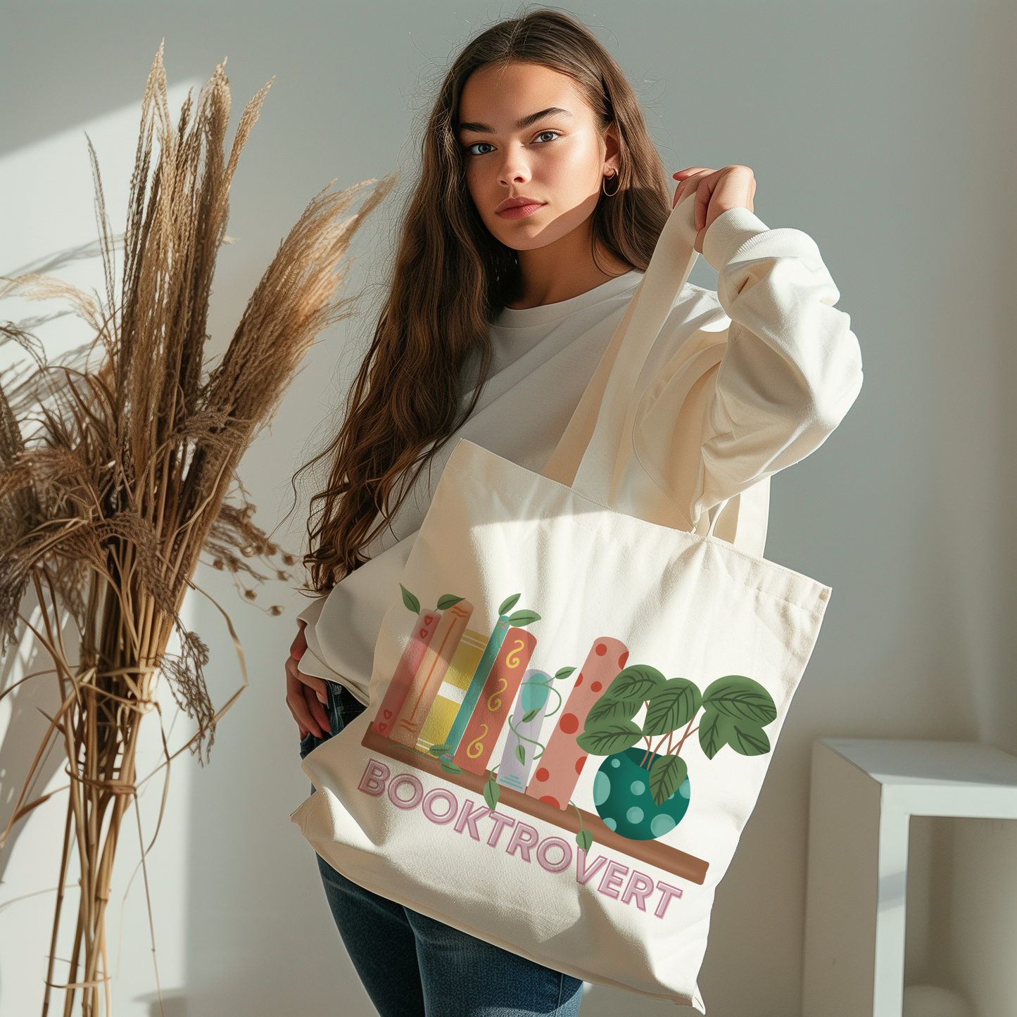 Booktrovert tote bag