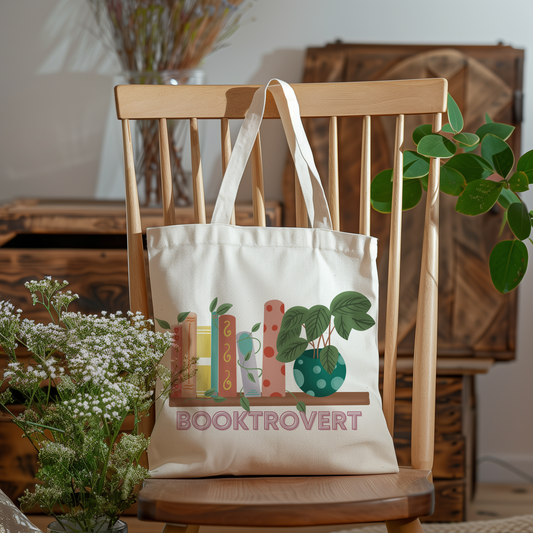 Booktrovert tote bag