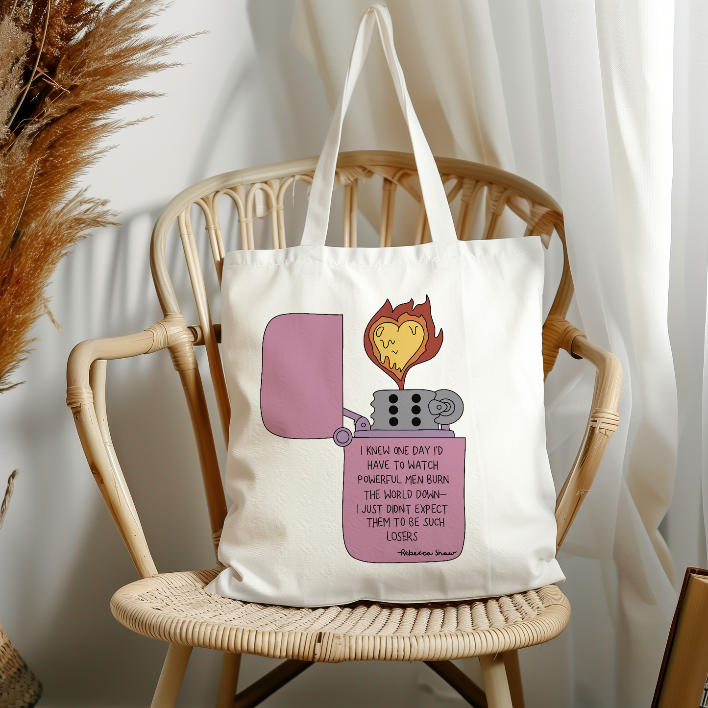 Rebecca Shaw Quote tote bag